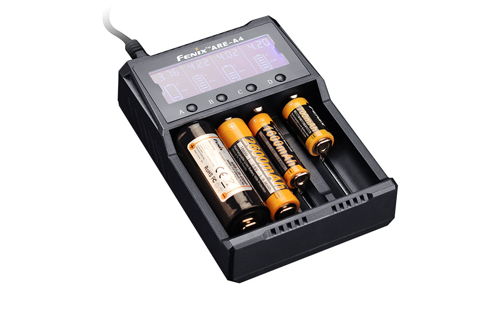 Fenix ARE-A4 battery charger on white background
