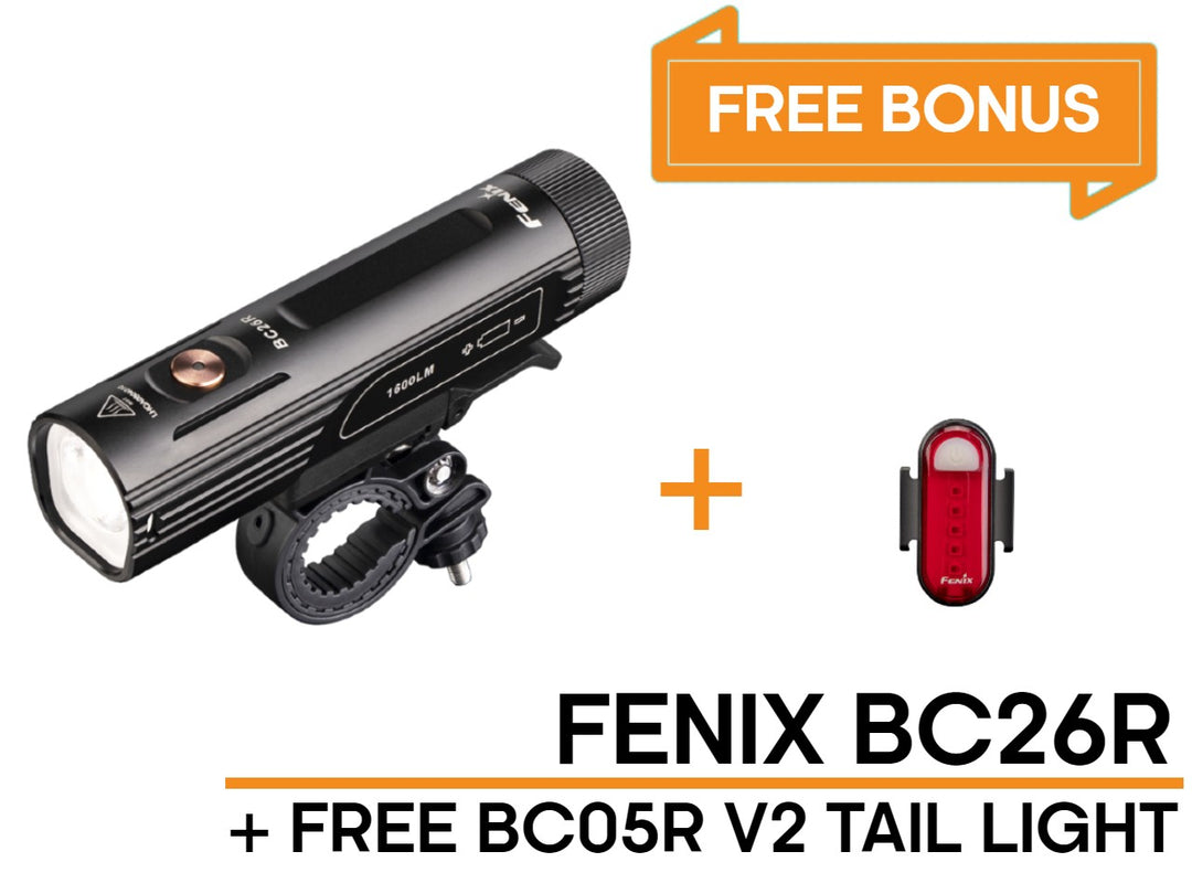 Fenix BC26R and BC05R V2 with promotional text