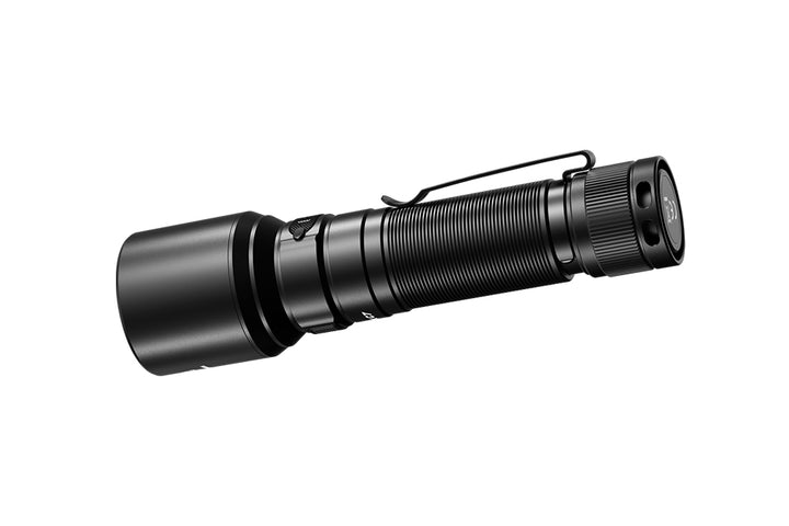 Fenix C7 rechargeable LED flashlight as viewed from the side