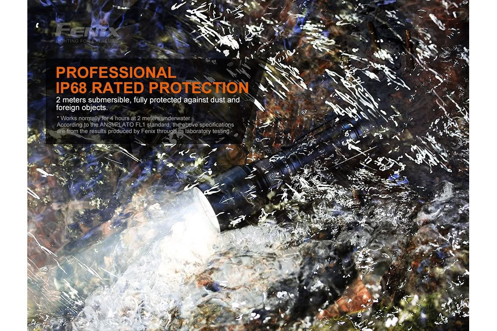 Fenix C7 rechargeable LED flashlight underwater