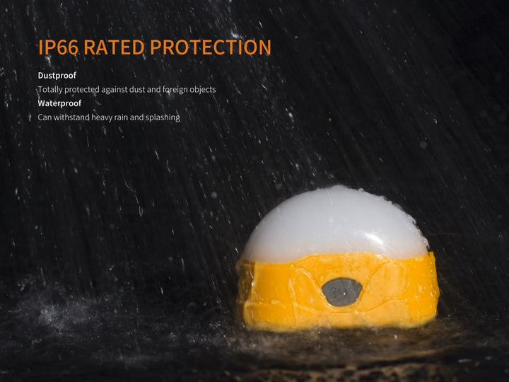 Fenix CL20R Lantern in rain