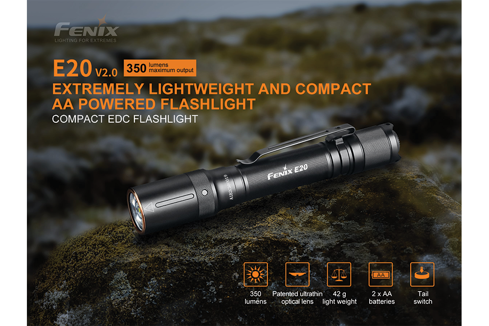 Fenix E20 V2.0 AA Flashlight