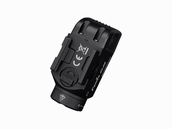 Fenix GL06 Pocket Pistol Tactical LED Light as viewed from the bottom