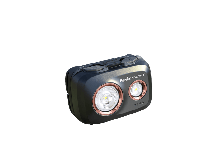 Fenix HL32R-T Trail Running Headlamp in black as viewed from the front