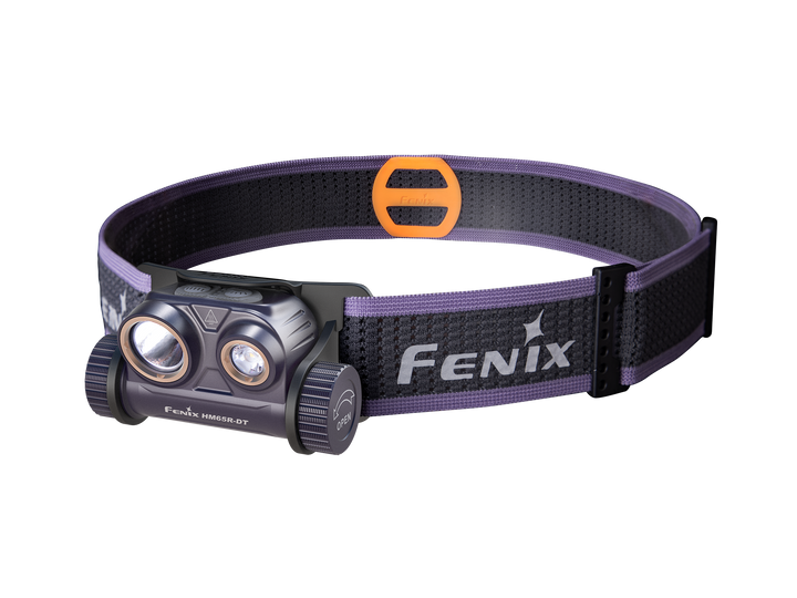 Fenix HM65R-DT trail running headlamp in dark purple
