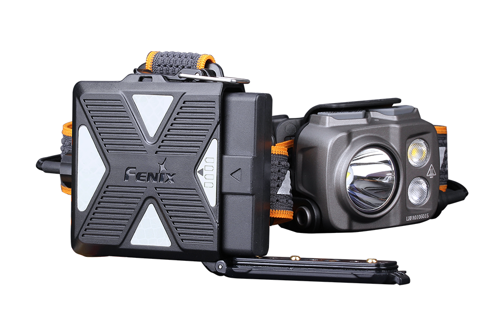 The battery pack of the Fenix HP16R Rechargeable Headlamp 