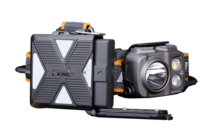 The battery pack of the Fenix HP16R Rechargeable Headlamp 