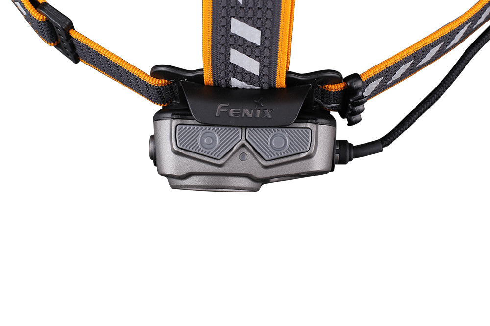 Fenix HP25R V2 headlamp as viewed from the top