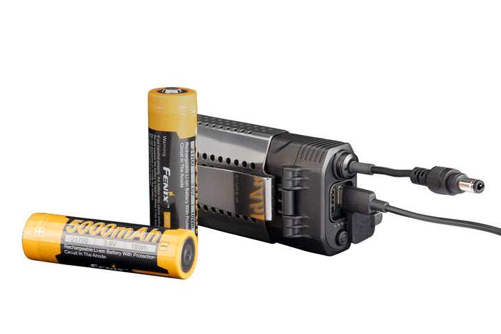 Fenix HP30R V2 LED headlamp battery pack with batteries