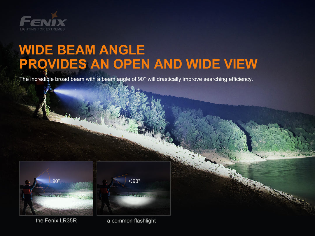 fenix flashlight 10000 lumen LR35R PRO Rechargeable This rugged searchlight features spotlight and floodlight modes that can be used together or separately Fenix LR35R PRO Flashlight Canada