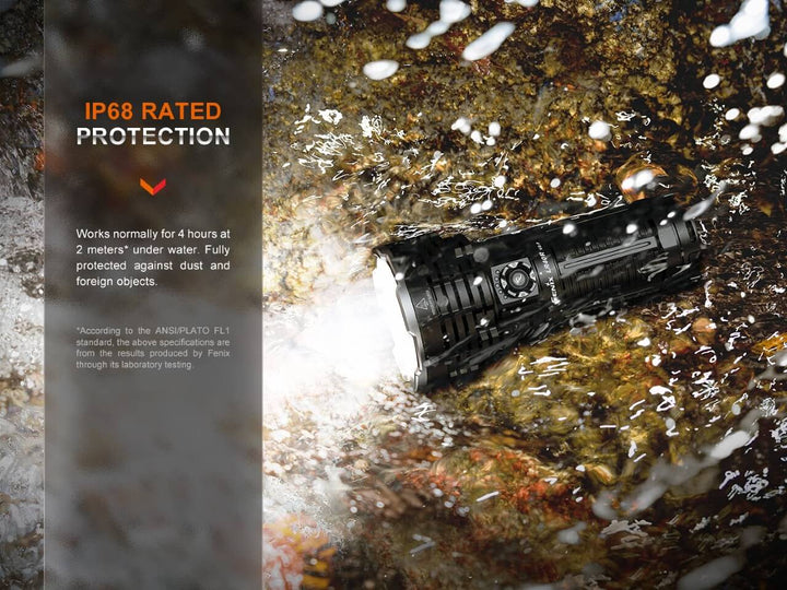 Fenix LR40R V2 rechargeable LED searchlight under water