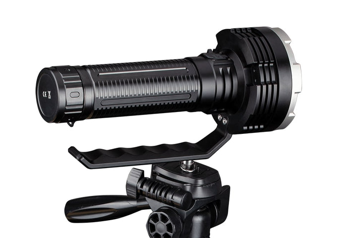 Fenix LR80R rechargeable LED searchlight on a tripod