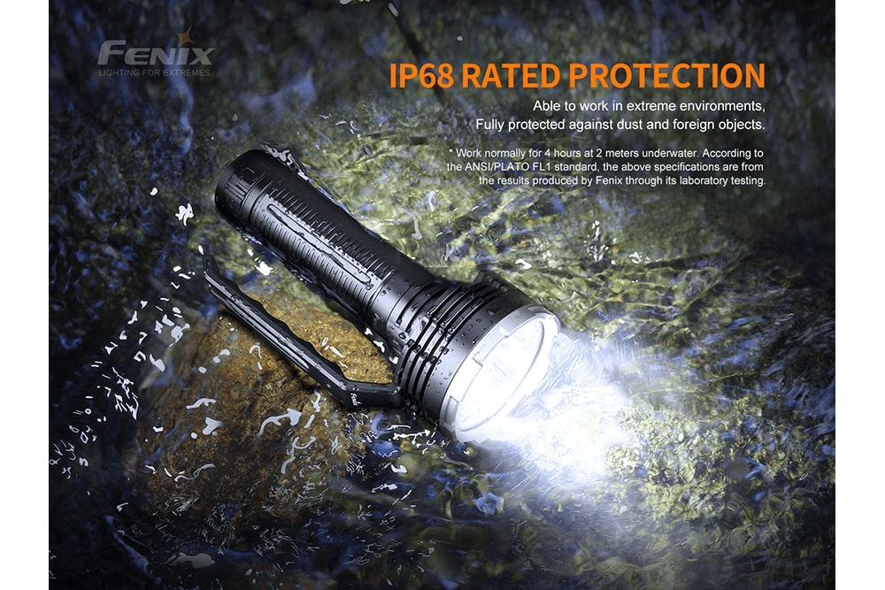 Fenix LR80R rechargeable LED searchlight under water