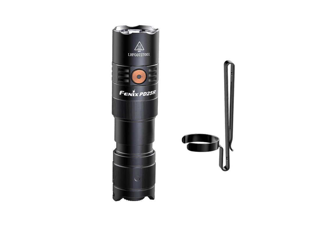 Fenix PD25R rechargeable LED flashlight with clip removed