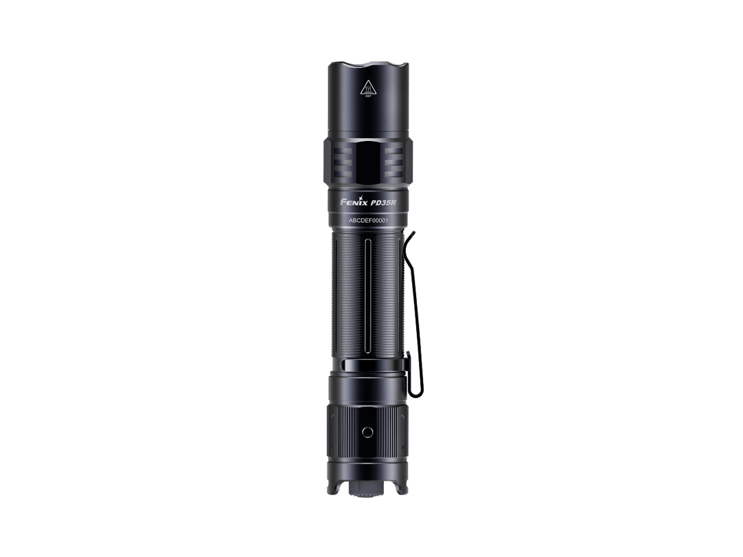 Fenix PD35R Compact Flashlight viewed from above