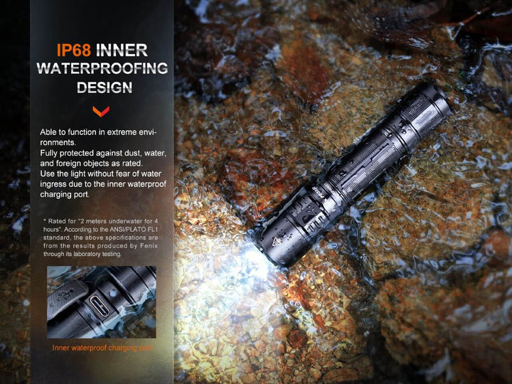 Fenix PD35R Compact Flashlight under water