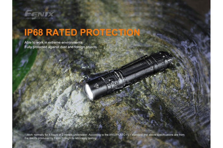 Fenix PD36 TAC Tactical Flashlight under water