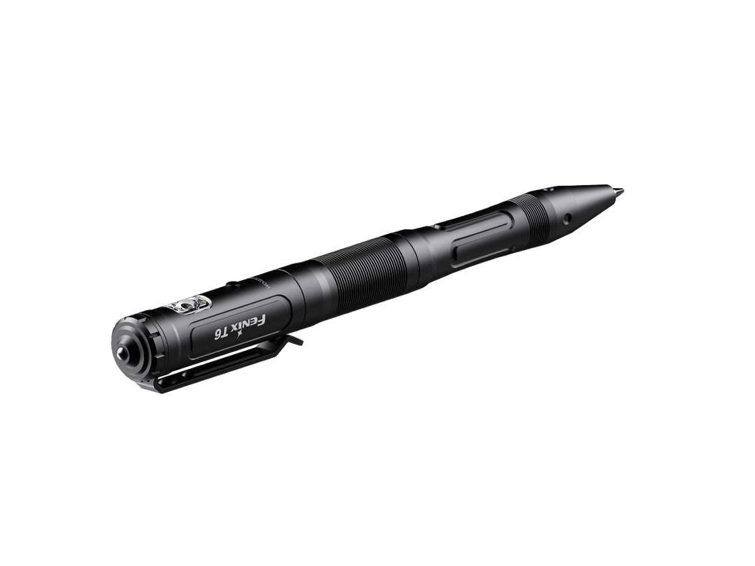 Fenix T6 Tactical Pen Light in black viewed from the left