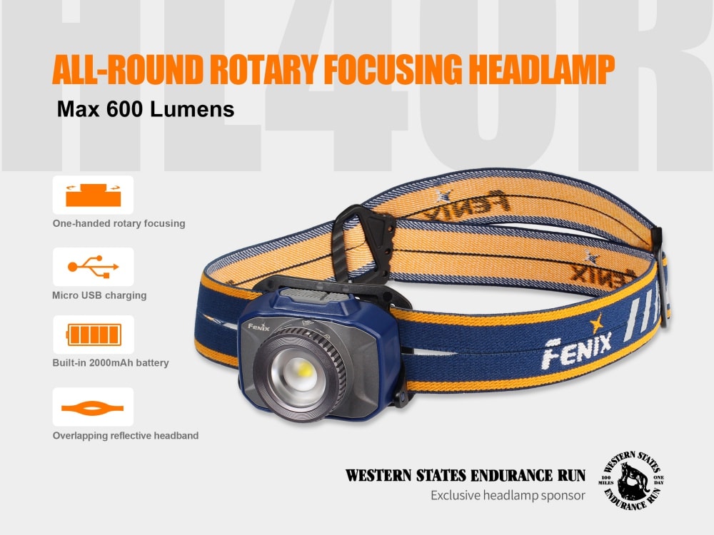 Fenix HL40R Focusable USB Rechargeable LED Headlamp