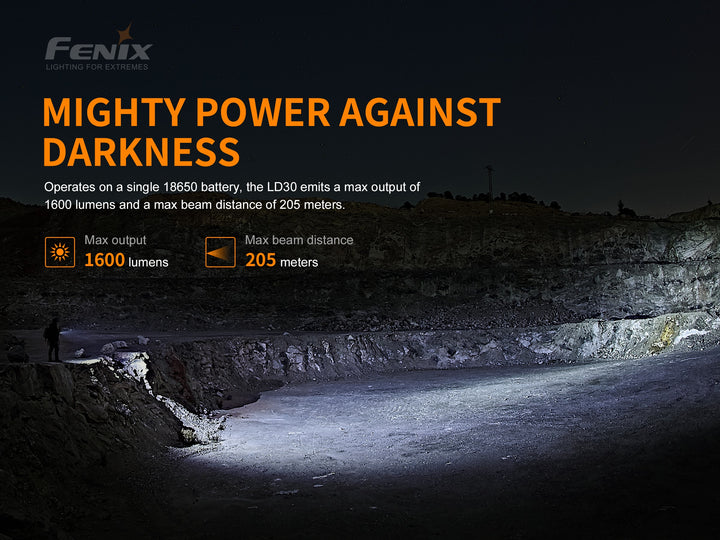 Fenix LD30 LED Flashlight - 1600 Lumens