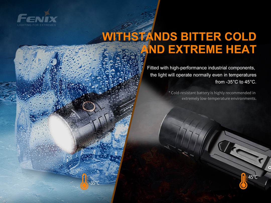 Fenix LR35R Rechargeable Flashlight - 10000 Lumen Flashlight - Fenix  Lighting