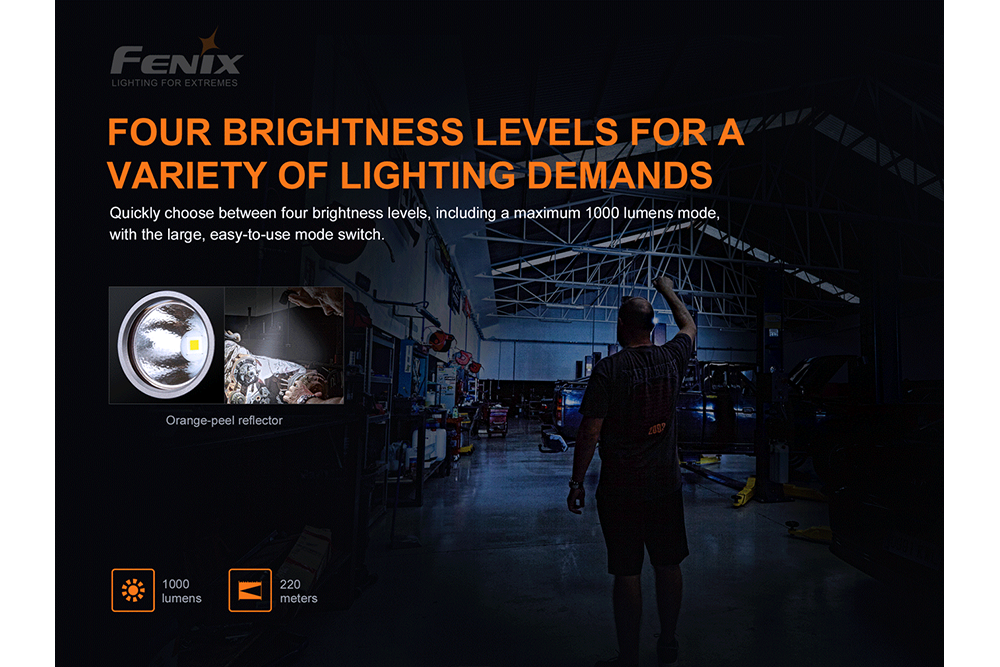 fenix flashlight 1000 lumens Fenix WT25R Adjustable Head LED Flashlight