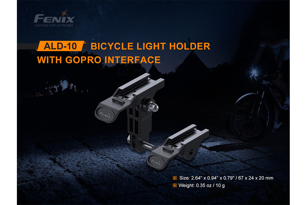 Fenix ALD-10 Bike Light Holder with GoPro Interface - Fenix Store