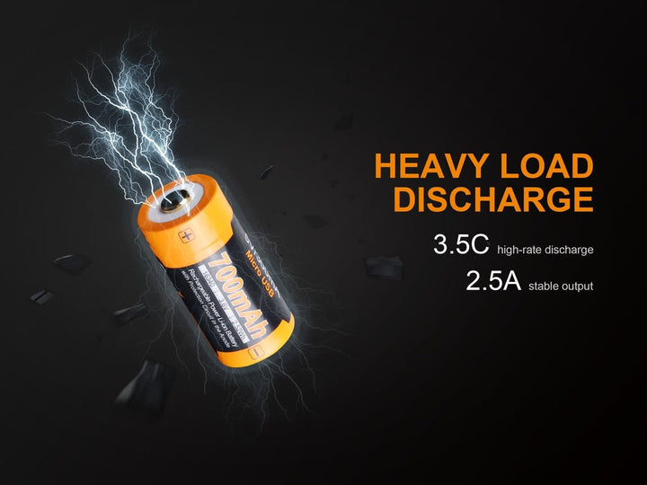 Fenix ARB-L16-700UP USB Rechargeable 16340 Battery - Fenix Store