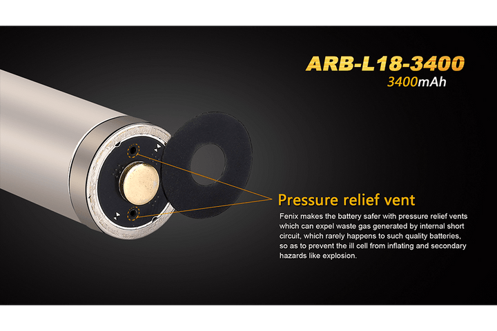 Fenix ARB-L18-3400mAh Rechargeable 18650 Battery - Fenix Store