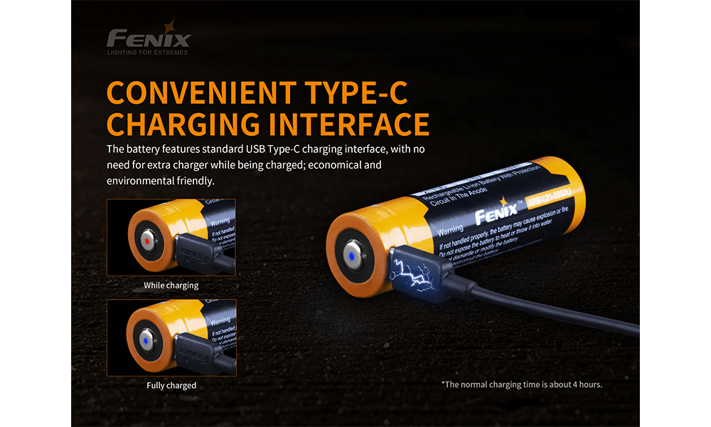 Fenix ARB-L21-5000U Rechargeable 21700 Battery - Fenix Store