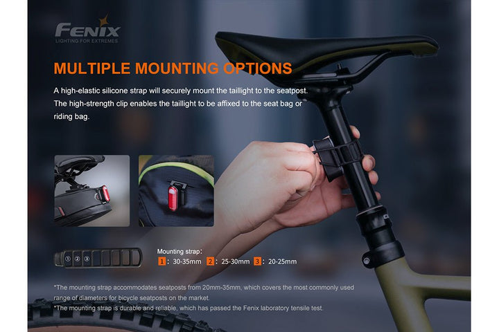 Fenix BC05R V2.0 Rechargeable Bicycle Tail Light - Fenix Store