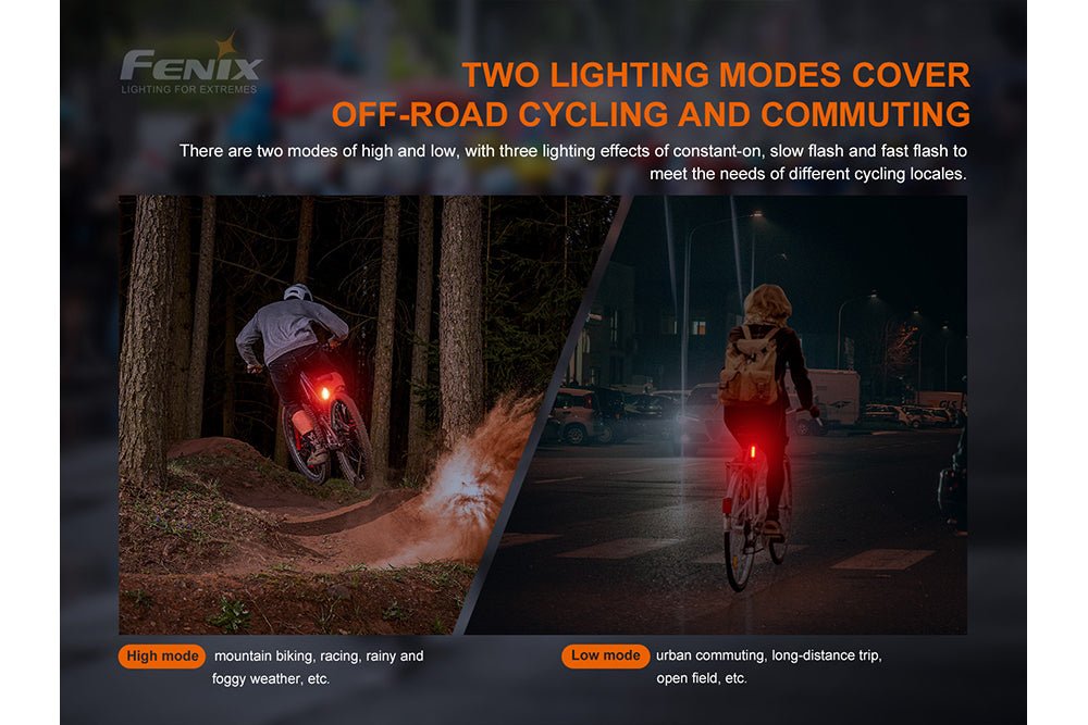 Fenix BC05R V2.0 Rechargeable Bicycle Tail Light - Fenix Store