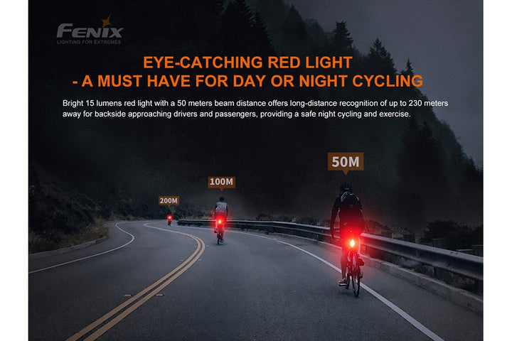 Fenix BC05R V2.0 Rechargeable Bicycle Tail Light - Fenix Store