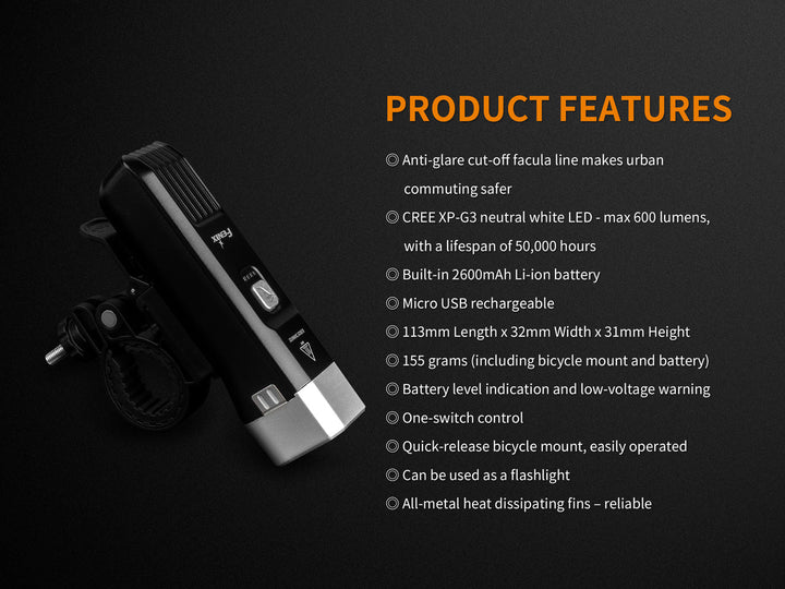 Fenix BC25R LED Bike Light - Fenix Store