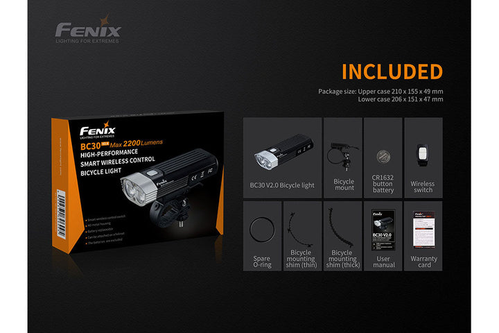 Fenix BC30 V2 LED Bike Light - Fenix Store