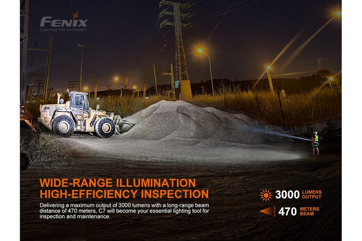 Fenix C7 High-performance Rechargeable LED Flashlight - 3000 Lumens - Fenix Store