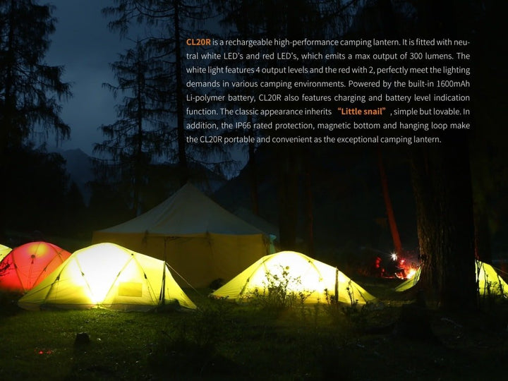 Fenix CL20R LED Rechargeable Camping Lantern - discontinued - Fenix Store