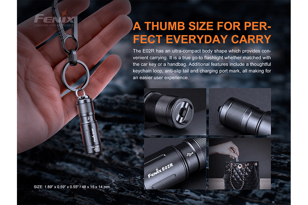 Fenix E02R LED Keychain Light - Discontinued - Fenix Store