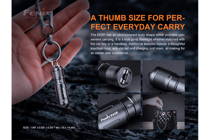 Fenix E02R LED Keychain Light - Discontinued - Fenix Store