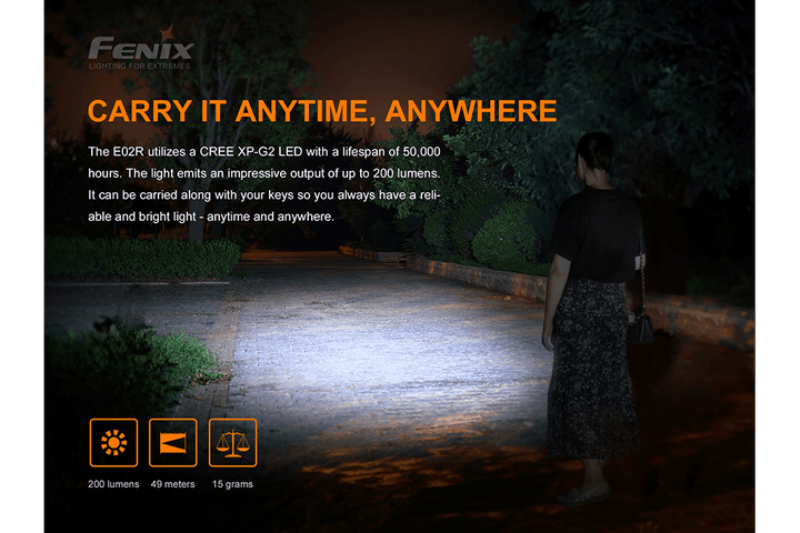Fenix E02R LED Keychain Light - Discontinued - Fenix Store