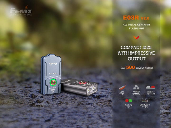 Fenix E03R V2 Keychain Flashlight - Fenix Store
