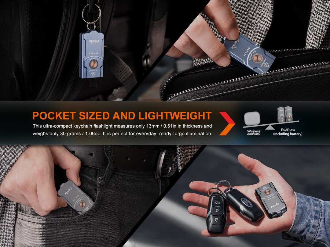Fenix E03R V2 Keychain Flashlight - Fenix Store