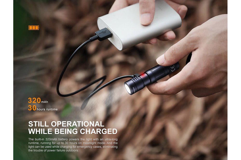 Fenix E05R Mini Keychain LED Flashlight - 400 Lumens - Fenix Store