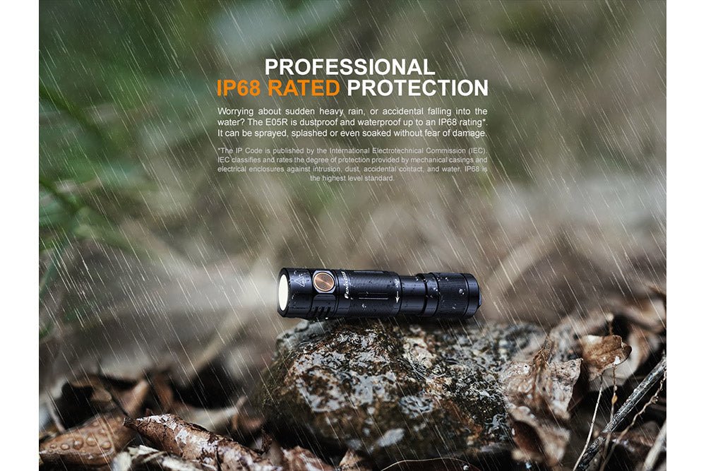 Fenix E05R Mini Keychain LED Flashlight - 400 Lumens - Fenix Store