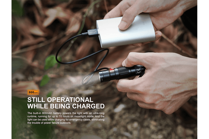 Fenix E09R Rechargeable High-Output Flashlight - 600 Lumens - Fenix Store
