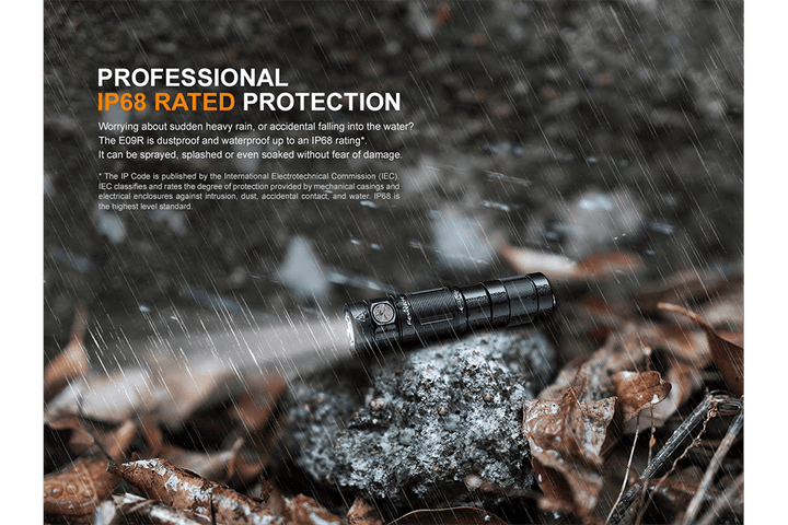 Fenix E09R Rechargeable High-Output Flashlight - 600 Lumens - Fenix Store