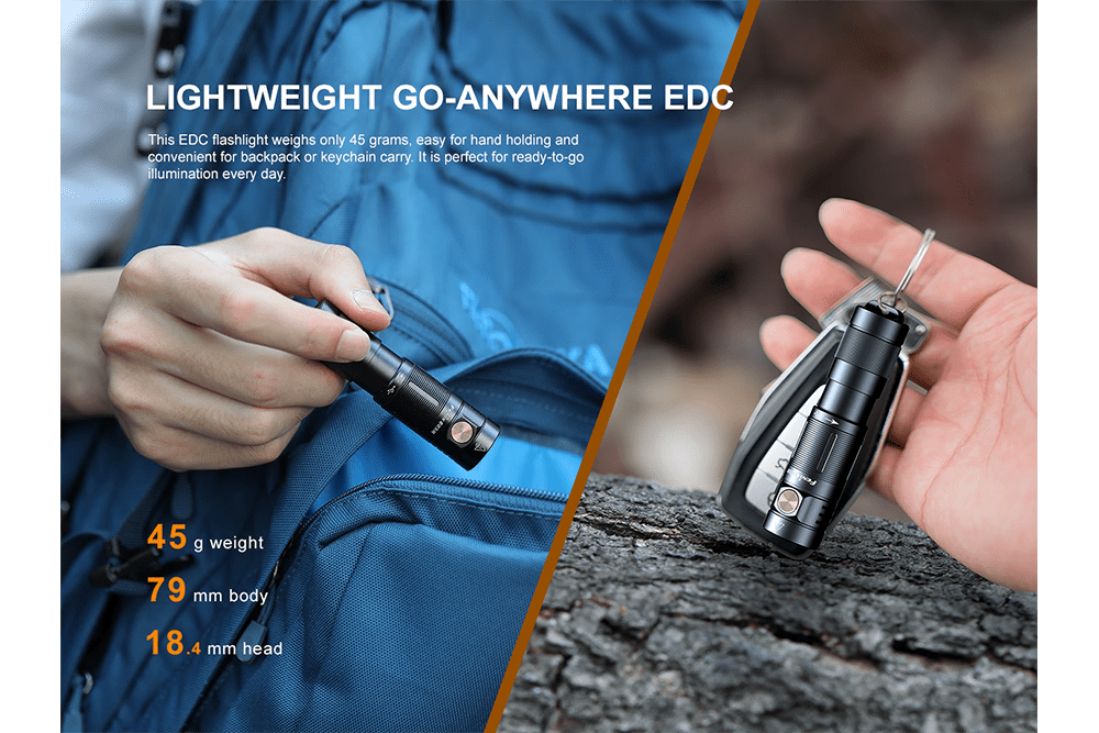 Fenix E09R Rechargeable High-Output Flashlight - 600 Lumens - Fenix Store