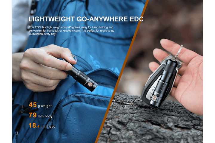 Fenix E09R Rechargeable High-Output Flashlight - 600 Lumens - Fenix Store