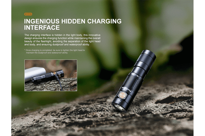 Fenix E09R Rechargeable High-Output Flashlight - 600 Lumens - Fenix Store