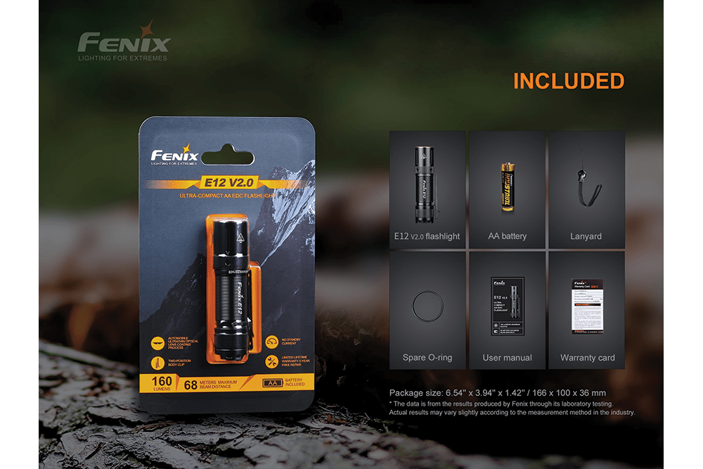 Fenix E12 V2.0 AA LED Flashlight - Discontinued - Fenix Store